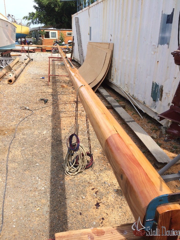 Realizzazione di un albero in legno di douglas di 15 e 9 metri