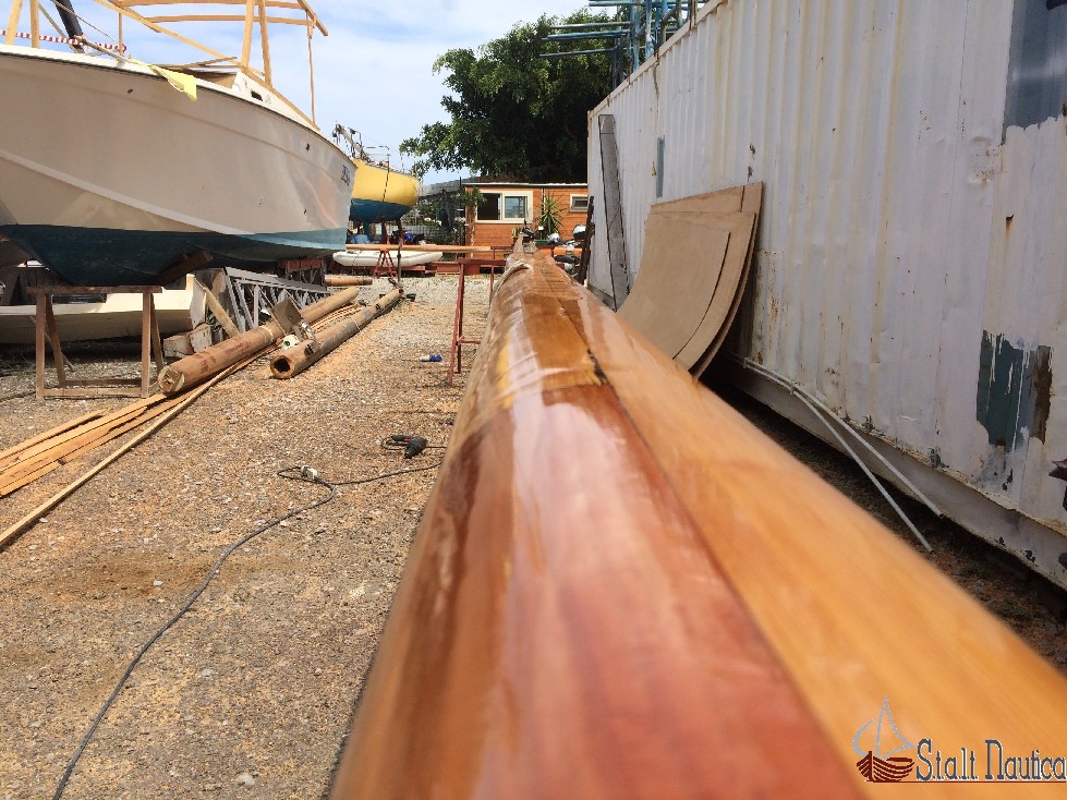 Realizzazione di un albero in legno di douglas di 15 e 9 metri